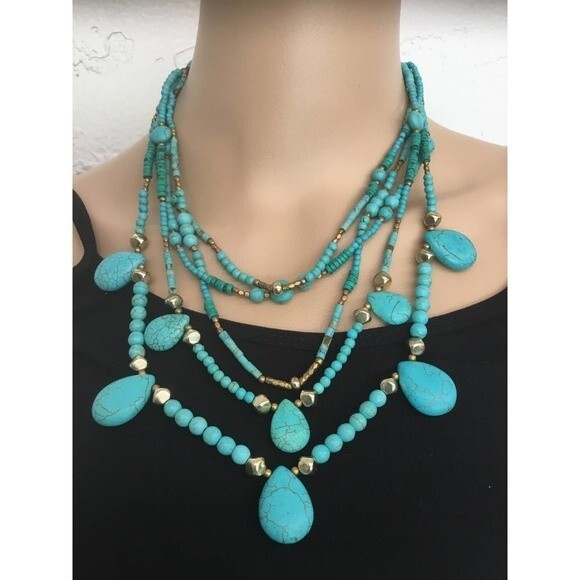 Vintage Nakamol Turquoise Necklace - Picture 1 of 5